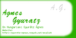 agnes gyuratz business card